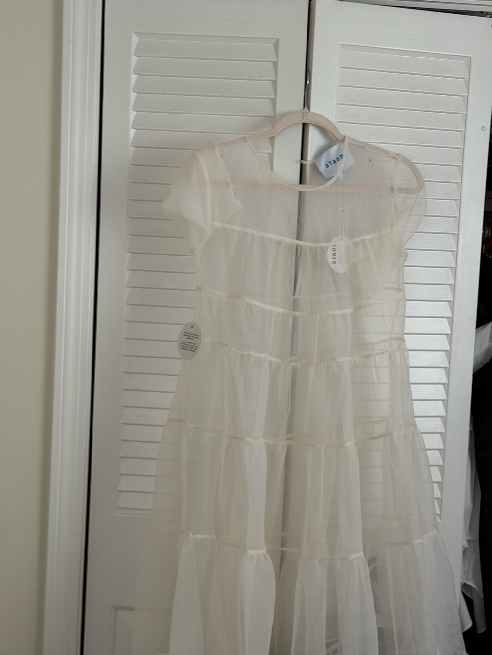 STAUD Sheer Tiered Maxi Dress in White
NWT - Picture 7 of 10